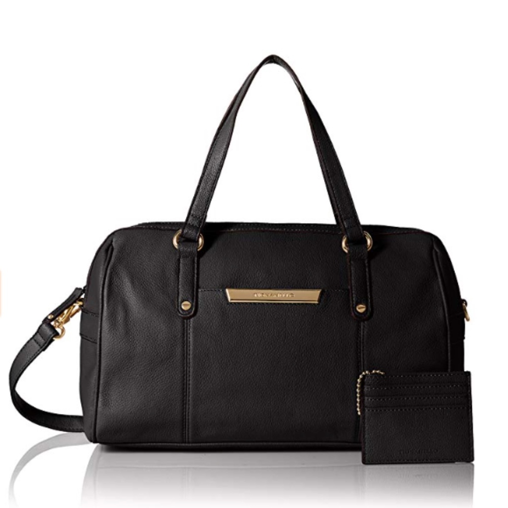 Tignanello Main Street Satchel Black Leather NWT